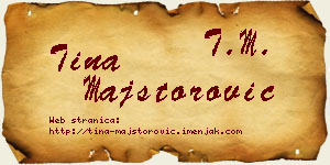Tina Majstorović vizit kartica